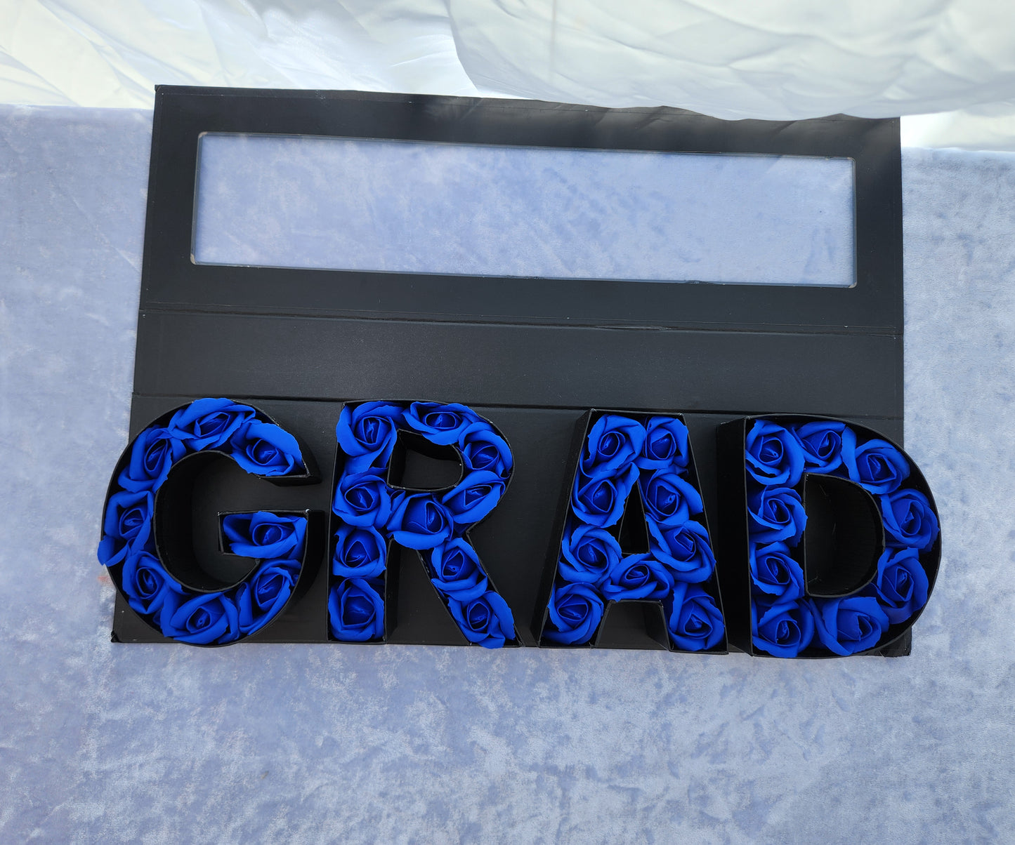 Black "GRAD" box with 36 Blue Rose Soaps
