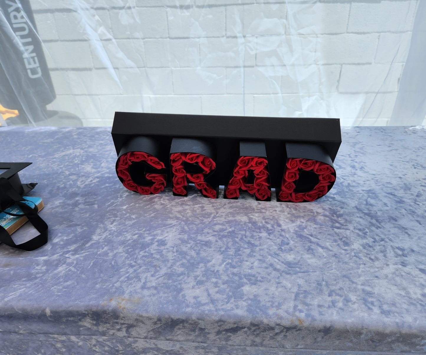 Black "GRAD" box with 36 Red Rose Soaps