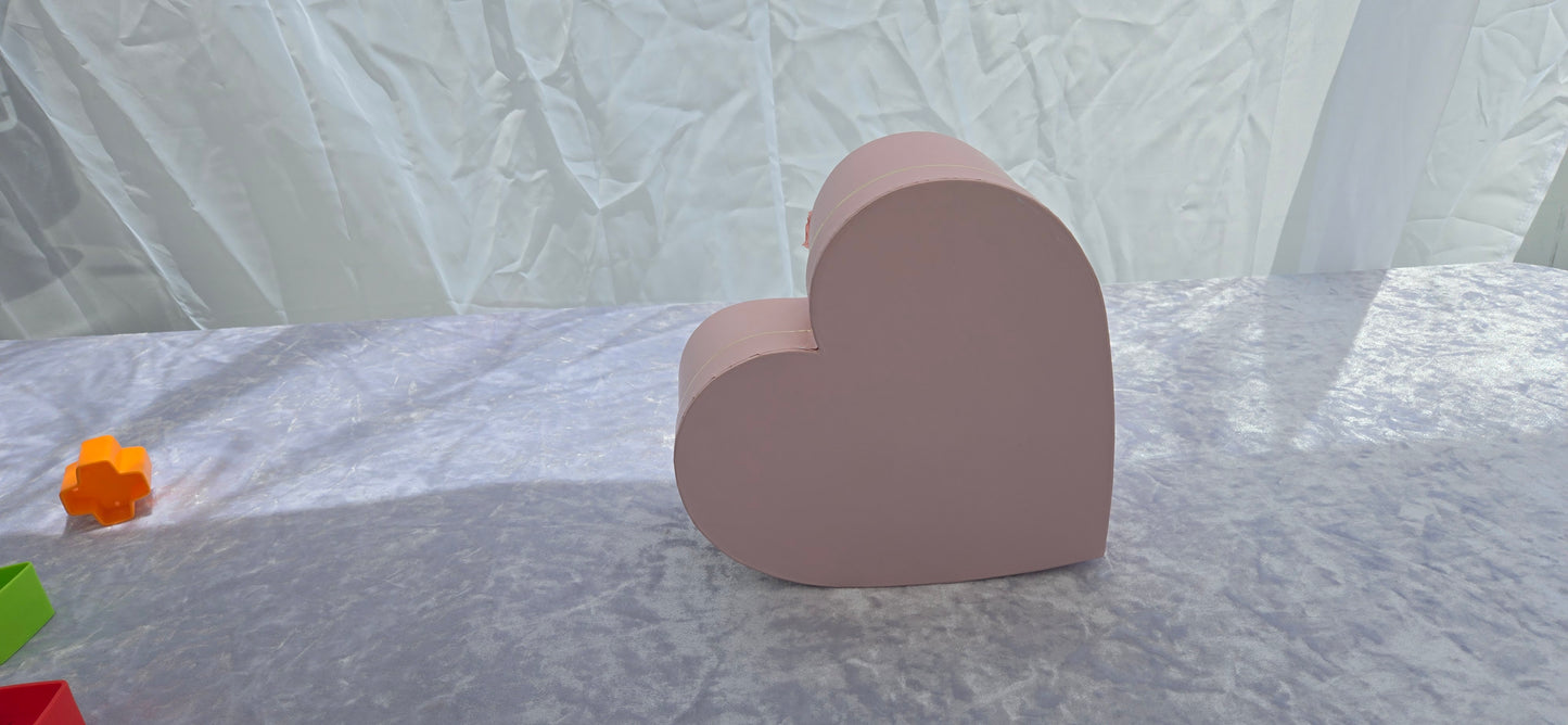 Giant Pink Heart Box with 25 Pink Preserved Roses
