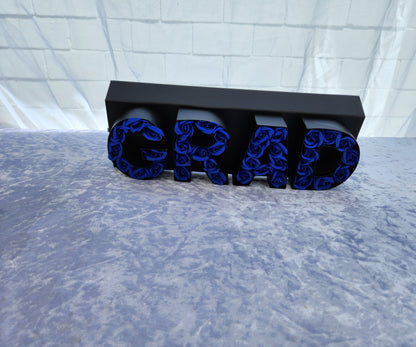 Black "GRAD" box with 36 Blue Rose Soaps