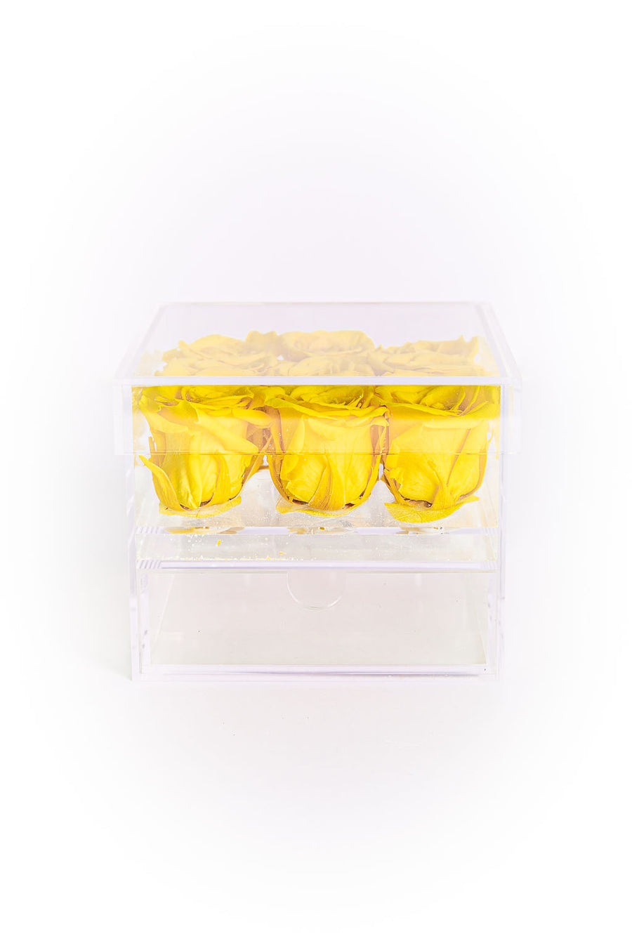 YELLOW NINE PRESERVED ROSES